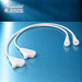Pair of Vestel dishwasher door hinge cords 47018037, eyelets and brackets side by side