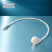 Genuine Vestel dishwasher door hinge rope 47018037, single 275mm white braided cord with eyelet end and anchor bracket