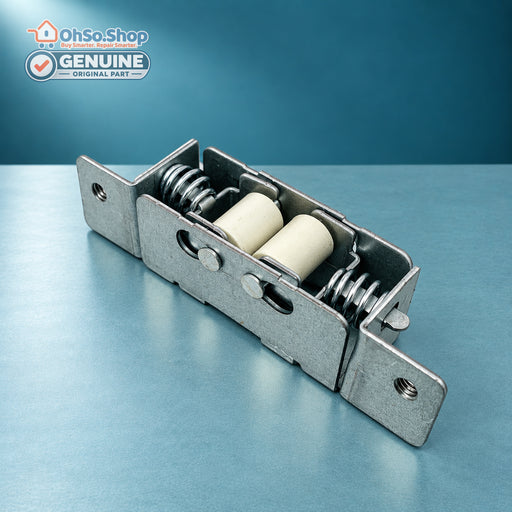 Vestel DO61 double oven door lock catch 37038208, angled rollers and spring mechanism