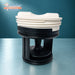Drain pump filter for Hoover and Candy washing machines, side profile