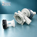 35W washing machine drain pump for Midea and Logik, filter removed beside housing