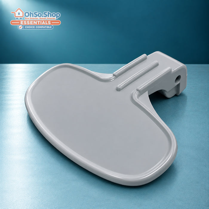 White washing machine door handle for Hoover and Candy, front view of the oval grip