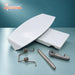 White washing machine door handle kit for Hotpoint and Indesit with pin, springs and catch