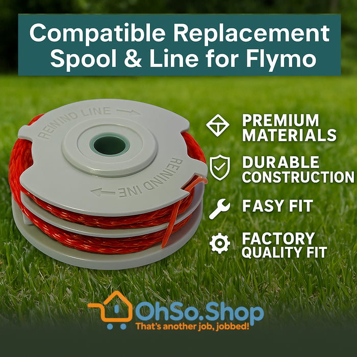 Compatible Grass Trimmer Spool & Line – Equivalent to Flymo FLY021