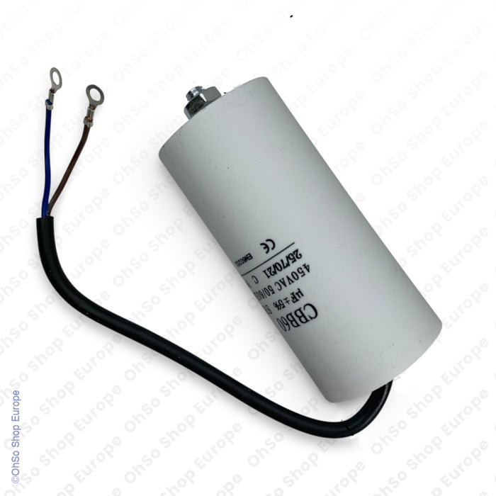 Universal Capacitor With Flylead Wire 25uF / 25 MFD 450 VAC